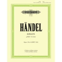 Sonate fur 2 Violinen und Basso continuo g-Moll op. 2- 8 HWV 392