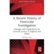A Recent History of Homicide Investigation: Changes and Implications for Criminal Justice in England and Wales
