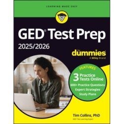 GED Test Prep 2025/2026 For Dummies: Book + 3 Practice Tests Online