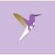 Flet-selv-fugl Kolibri lilla