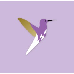 Flet-selv-fugl Kolibri lilla