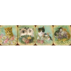 Pocket Note Set of 4 Mini-pads: Vintage Kittens