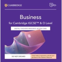 Cambridge IGCSE™ and O Level Business Digital Teacher's Resource Access Card