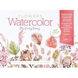 Watercolor the Easy Way Paint-Your-Own Watercolor Cards Flowers: Notecard Paint Kit with Paint and Brush Included