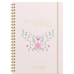 Mayland Life Planner Pink A5 ugekalender tværformat 2025