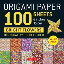 Origami Paper 100 Sheets Bright Flowers 6" (15 cm): Tuttle Origami Paper: Double-Sided Origami Sheets Printed with 12 Different Patterns (Instructions for 5 Projects Included)