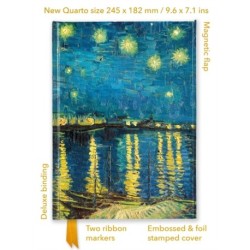 Vincent van Gogh: Starry Night over the Rhone (Foiled Quarto Journal)