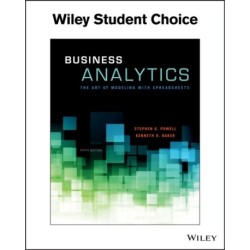 Business Analytics: The Art of Modeling With Spreadsheets