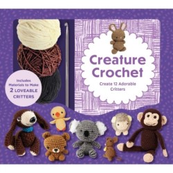 Creature Crochet Kit: Create 12 Adorable Critters - Includes Materials to Make 2 Loveable Critters