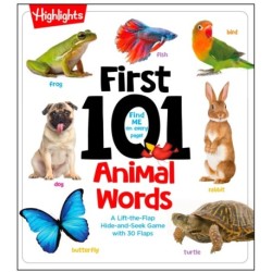 First 101 Animal Words: Baby Board Book, Learn to Talk with 101 Animal Words and Photos, My First Words Book with Lift-the-Flaps Game for Babies and Toddlers