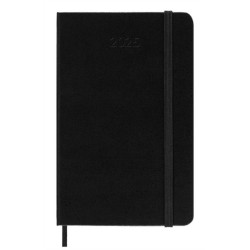Moleskine 2025 12-Month Weekly Pocket Hardcover Notebook: Black: Black