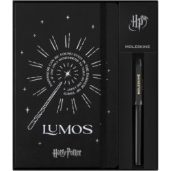 Moleskine Ltd. Ed. Harry Potter Themed Bundle: Large Ruled Lumos Notebook & Kaweco Roller Pen: Large Ruled Lumos Notebook & Kaweco Roller Pen