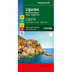Liguria Road and Leisure Map: Italian Riviera - Genoa T10