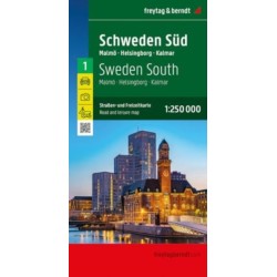 Sweden South Road and Leisure Map: Malmo - Helsingborg - Kalmar