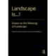 Landscape Is...!: Essays on the Meaning of Landscape