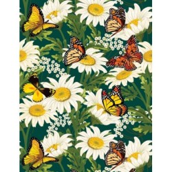Butterflies and Daisies Journal: Lined Pages and Sprayed Edges