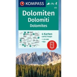 Dolomiten - Dolomites, Kompass Wandern, Rad & Skitouren 672