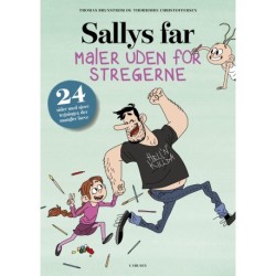 Sallys far maler uden for stregerne (kolli 6): 24 sider med sjove tegninger, der mangler farve