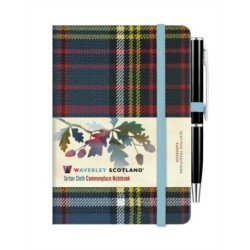 Waverley Anderson Tartan cloth mini notebook with pen
