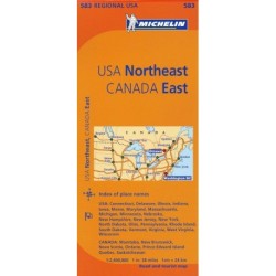 Michelin USA blad 583: Northeastern USA & Eastern Canada