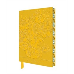 Vincent van Gogh: Sunflowers 2026 Artisan Art Vegan Leather Diary Planner - Page to View with Notes