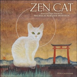 Zen Cat 2026 Wall Calendar: Paintings and Poetry by Nicholas Kirsten-Honshin