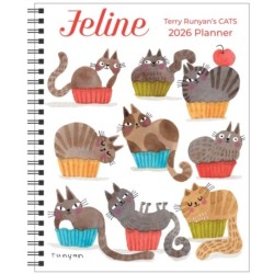 Feline 12-Month 2026 Monthly/Weekly Planner Calendar: Terry Runyan's Cats