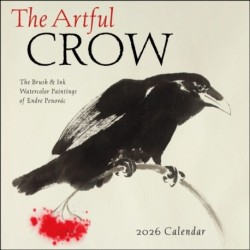 The Artful Crow 2026 Wall Calendar: Brush & Ink Watercolor Paintings