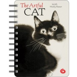 The Artful Cat 2026 Weekly Planner Calendar: Brush and Ink Watercolor Paintings