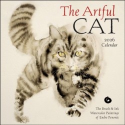 The Artful Cat 2026 Wall Calendar: Brush & Ink Watercolor Paintings