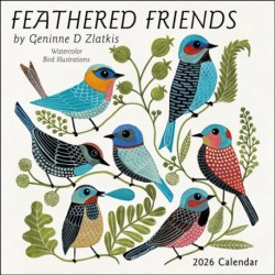 Feathered Friends 2026 Wall Calendar: Watercolor Bird Illustrations