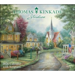 Thomas Kinkade Studios 2026 Deluxe Wall Calendar with Scripture