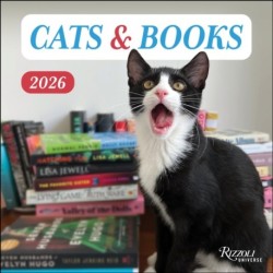 Cats and Books 2026 Wall Calendar