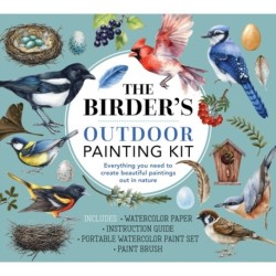 The Birder's Outdoor Painting Kit: Everything You Need to Create Beautiful Paintings Out in Nature-Includes: Watercolor Paper, Instruction Guide, Portable Watercolor Paint Set, Paintbrush
