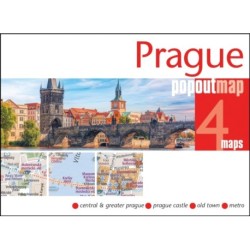 Prague PopOut Map - pocket size, pop up map of Prague city centre