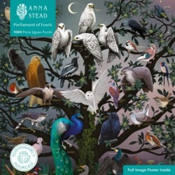 Adult Sustainable Jigsaw Puzzle Anna Stead: Parliament of Fowls: 1000-pieces. Ethical, Sustainable, Earth-friendly