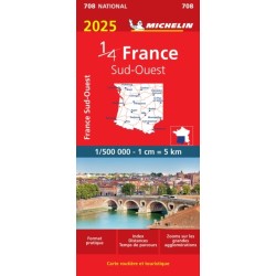 Southwestern France 2025 - Michelin National Map 708: Map