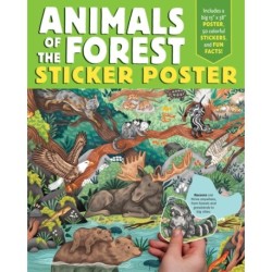Animals of the Forest Sticker Poster: Includes a Big 15" x 38" Poster, 50 Colorful Stickers, and Fun Facts