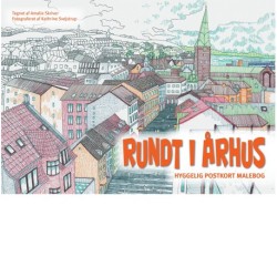 Rundt i Århus: postkort-malebog