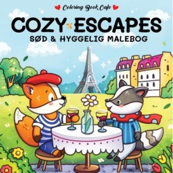 Malebog: Cozy Escapes - Cozy Coloring: sød og hyggelig malebog