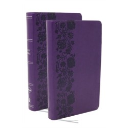 NKJV Personal Size End-of-verse Reference Bible with Journal SET, Purple Leathersoft, Comfort Print