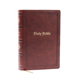 NKJV Bible: Personal Size Giant Print, Brown Leathersoft, Holy Bible, Red Letter, Comfort Print: New King James Version