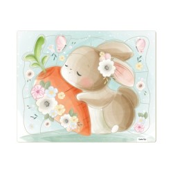 Indrammet Pap Puslespil - Kanin - 26 brikker