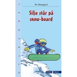 Silje står på snow-board