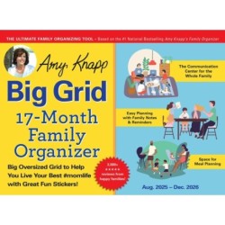 2026 Amy Knapp's Big Grid Family Organizer Wall Calendar: August 2025 - December 2026