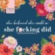 2026 She Believed She Could So She F*cking Did Wall Calendar