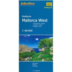 Radkarte Mallorca West: Tramuntana, Palma, Andratx, Sóller, Alcúdia, Inca