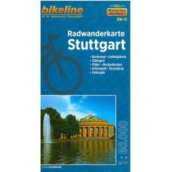 Stuttgart Radwanderkarte: Backnang, Ludwigsburg, Tübingen, Filder, Neckarbecken, Schurwald, Stromberg, Zabergäu