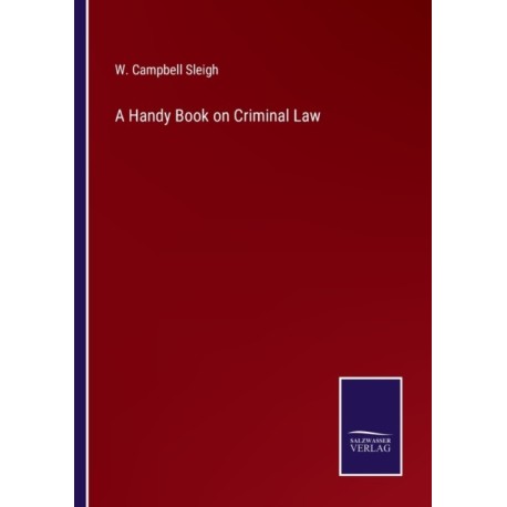 A Handy Book on Criminal Law
