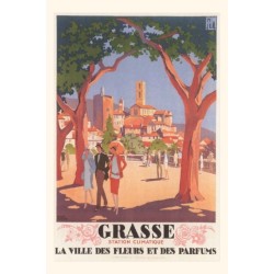 Vintage Journal Grasse Travel Poster